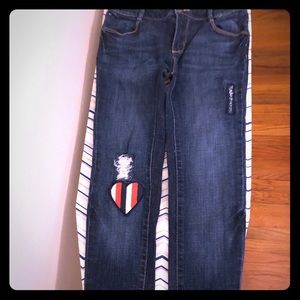 Distressed jeans